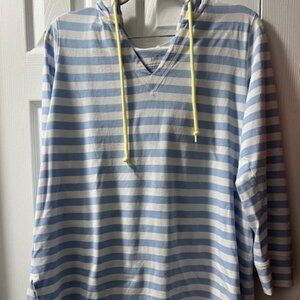 J. Jill Women's Striped Fit Everyday Hoodie